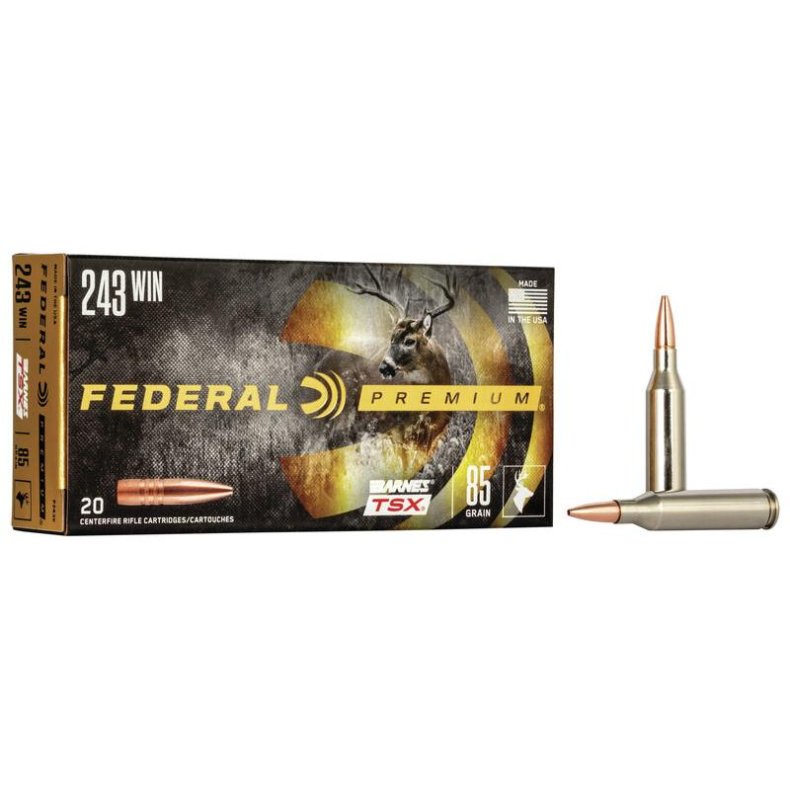 Federal .243 Win. (blyfri) 5,5g/85gr. Barnes TSX