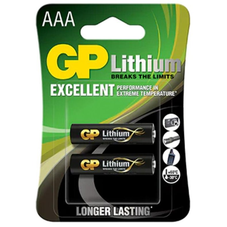 GP Lithium AAA/LR03 4 stk. Lithium batteri