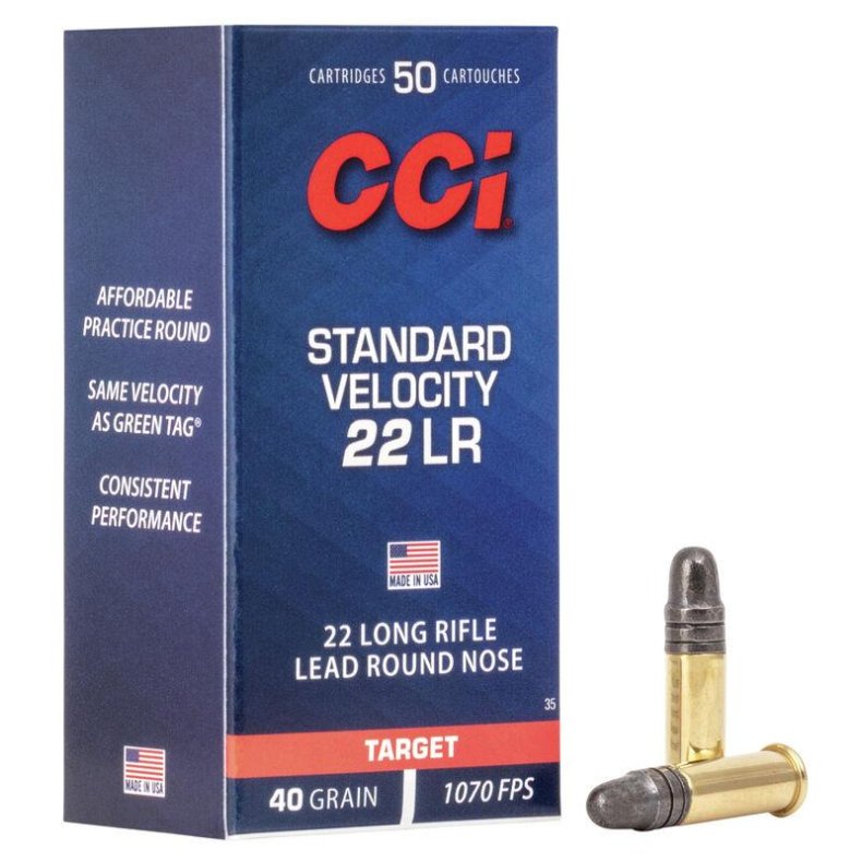 CCI 22lr. Standard 40gr LRN (ske a 50 stk)