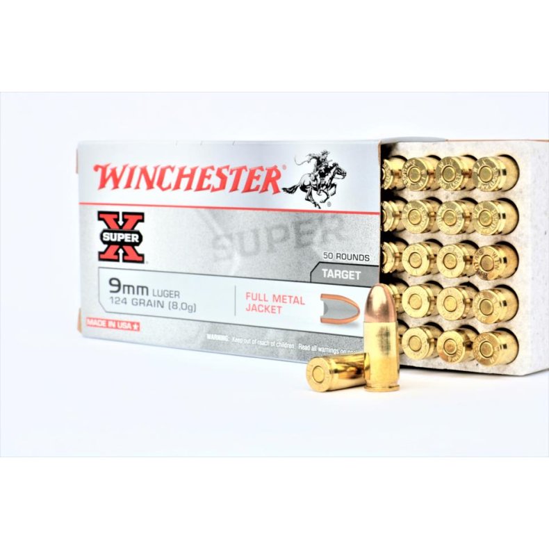 cal. 9mm Luger FMJ 124gr Super X