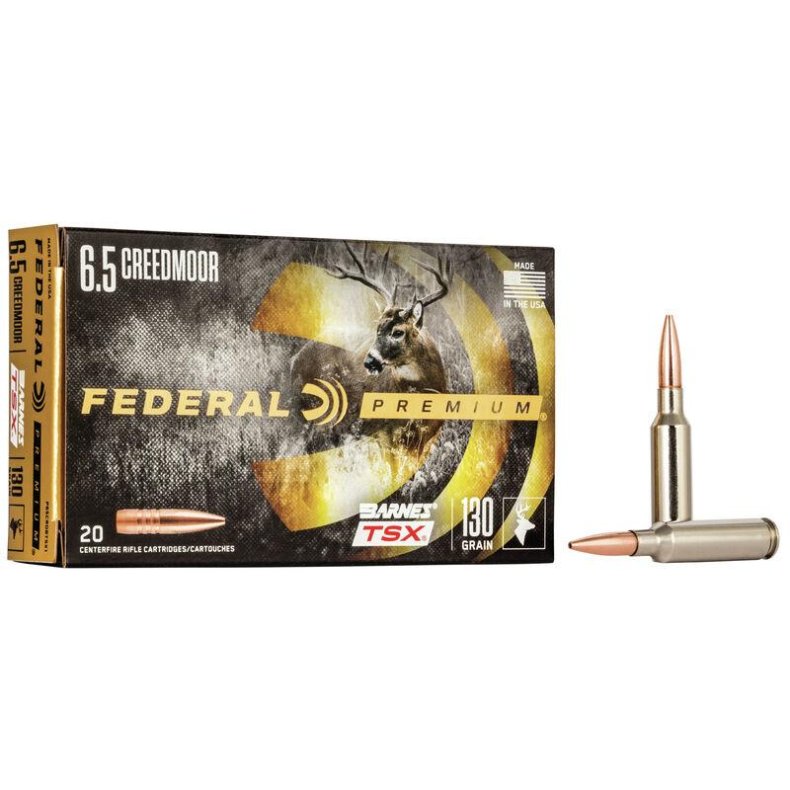 Federal 6,5 Creedmoor (blyfri) 8,4g/130gr. Barnes TSX