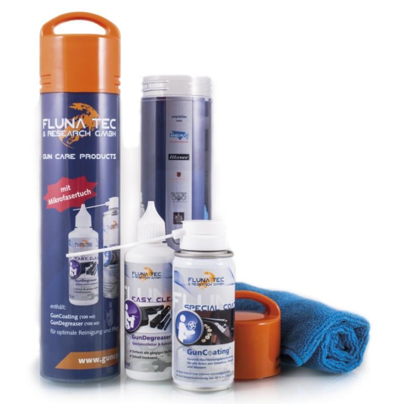 Fluna Tec Gun Care Set No. 2 Coating, degreaser, klud