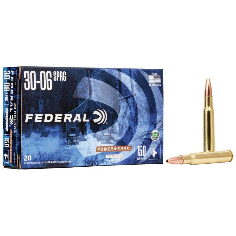 Federal 3006 (blyfri) 9,7g/150gr Copper "Power Shok"