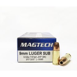 9mm Luger JHP 147gr 9k Sub