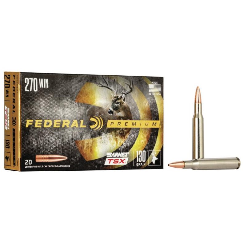 Federal .270 Win. (blyfri) 8,4g/130gr. Barnes TSX