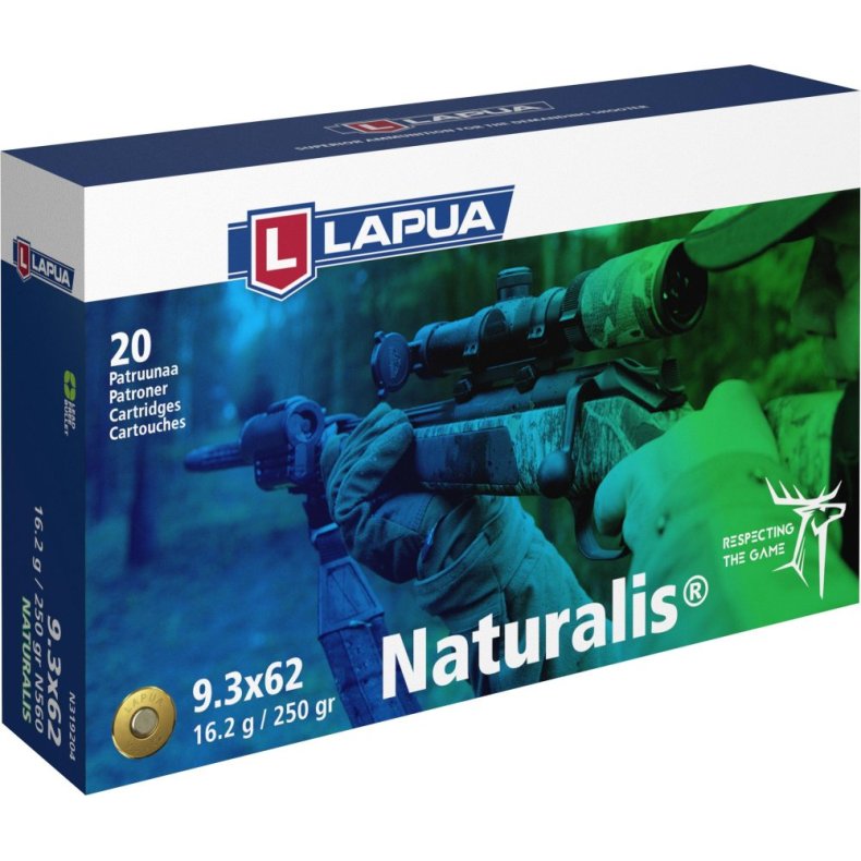 Lapua 9,3 x 62 (Blyfri) 16,2g Naturalis